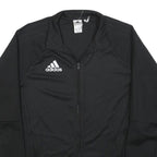 ADIDAS Mens Black Track Jacket M Polyester Zip Athletic Sportswear Activewear