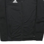 ADIDAS Mens Black Track Jacket M Polyester Zip Athletic Sportswear Activewear