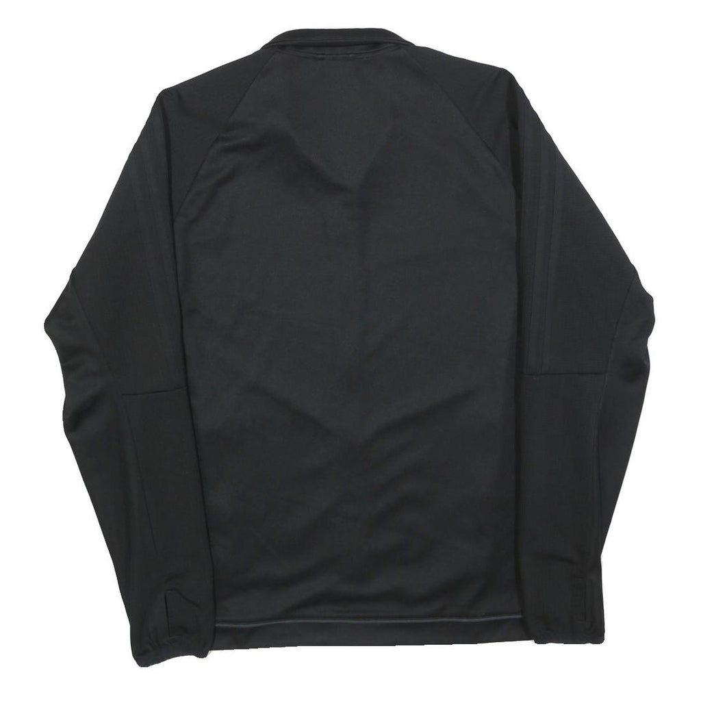 ADIDAS Mens Black Track Jacket M Polyester Zip Athletic Sportswear Activewear