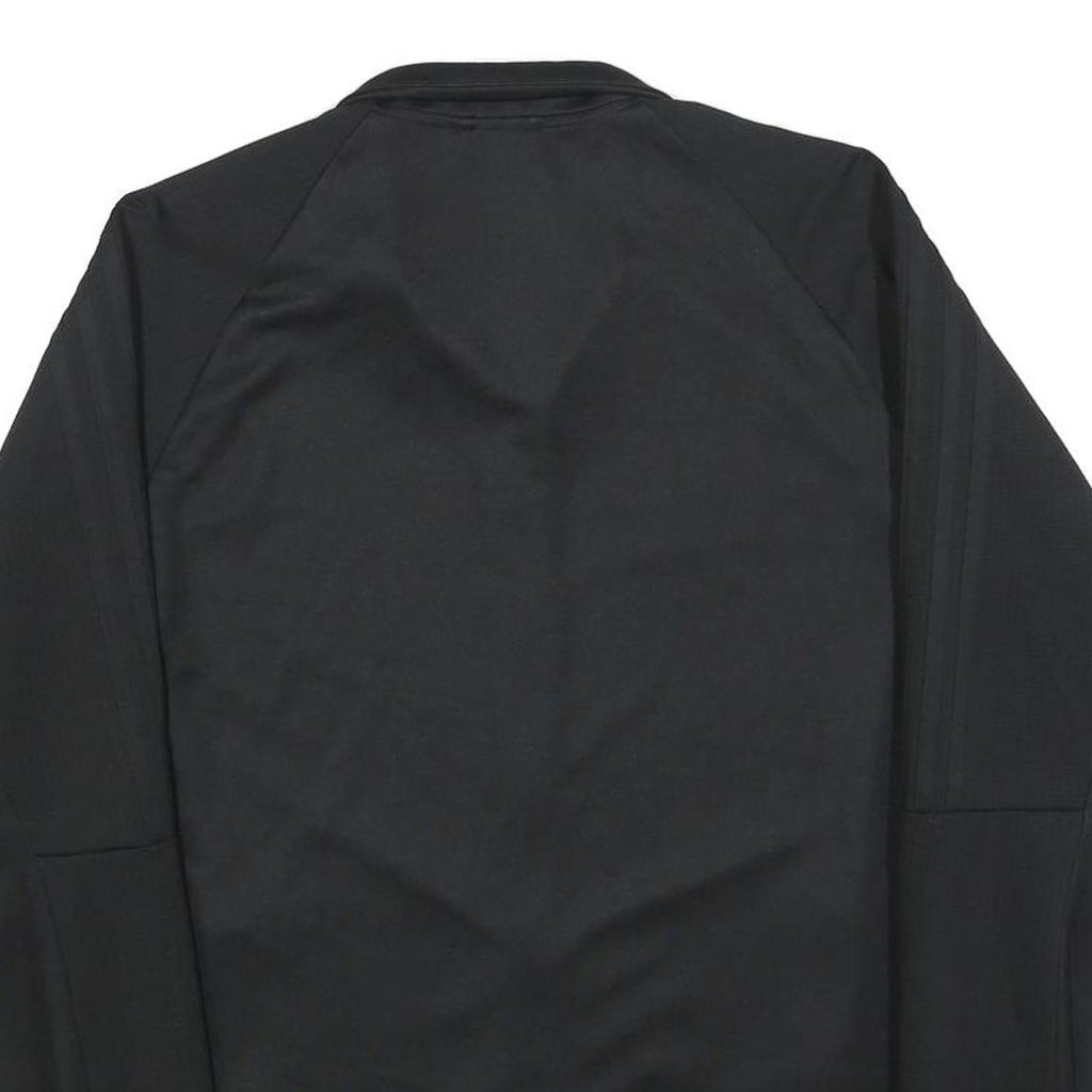 ADIDAS Mens Black Track Jacket M Polyester Zip Athletic Sportswear Activewear