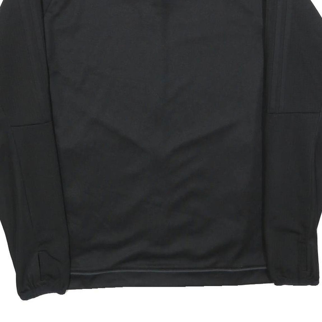 ADIDAS Mens Black Track Jacket M Polyester Zip Athletic Sportswear Activewear