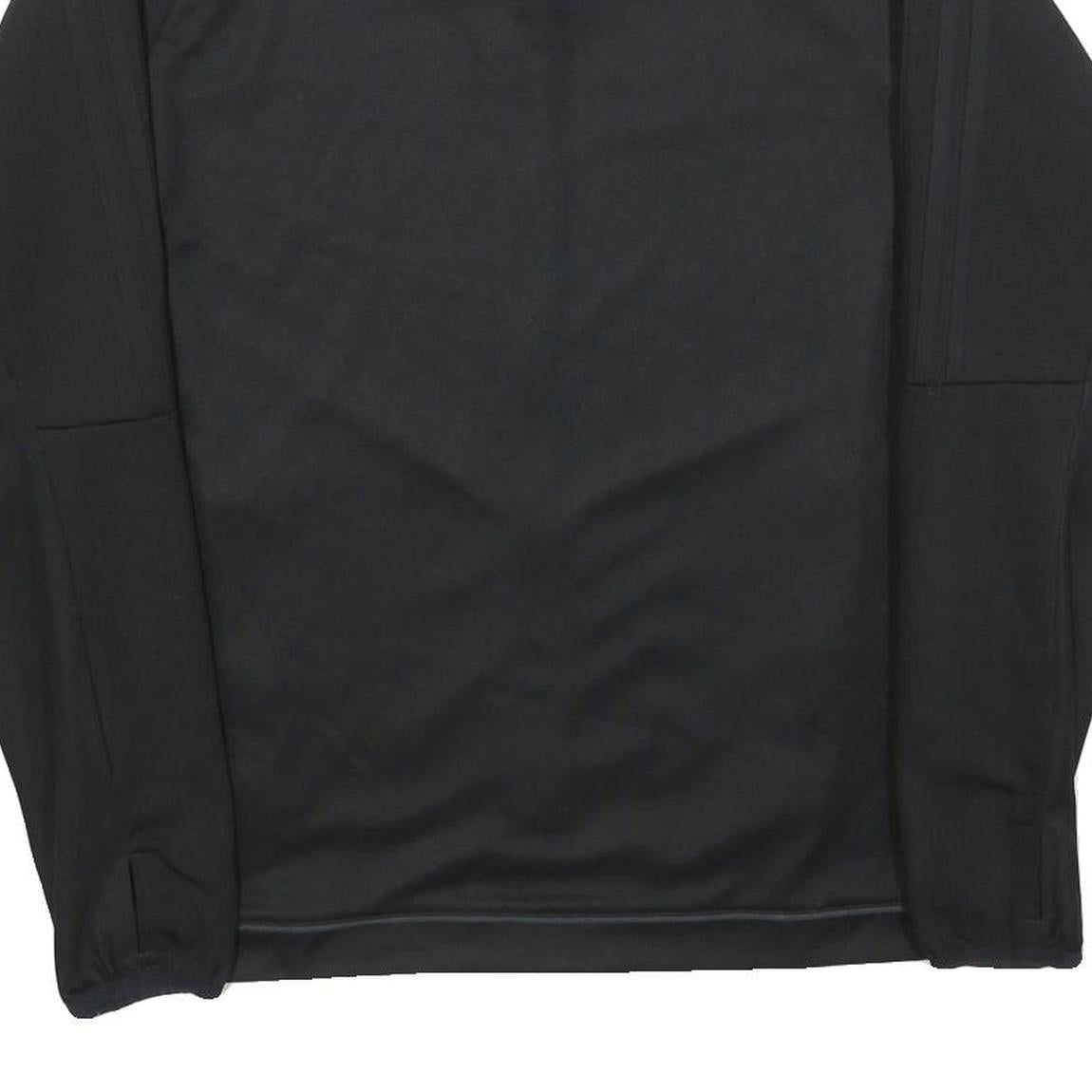 ADIDAS Mens Black Track Jacket M Polyester Zip Athletic Sportswear Activewear