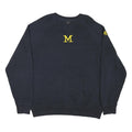 ADIDAS Mens Navy Blue Sweatshirt L Cotton Blend Crew Neck Pullover