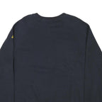 ADIDAS Mens Navy Blue Sweatshirt L Cotton Blend Crew Neck Pullover