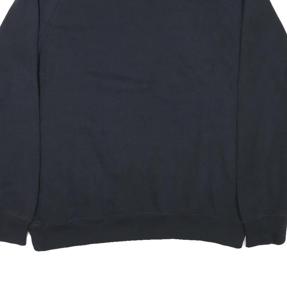 ADIDAS Mens Navy Blue Sweatshirt L Cotton Blend Crew Neck Pullover