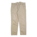 LEVI'S Mens Beige Cotton Blend Relaxed Straight Trousers W34 L30 Casual Button