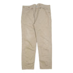 LEVI'S Mens Beige Cotton Blend Relaxed Straight Trousers W34 L30 Casual Button