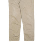 LEVI'S Mens Beige Cotton Blend Relaxed Straight Trousers W34 L30 Casual Button
