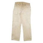 DICKIES Mens Beige Regular Fit Straight Leg Denim W32 L32 Workwear Utility Jeans