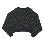 NIKE Womens Black Crew Neck S Sweatshirt All Over Print Cotton Blend