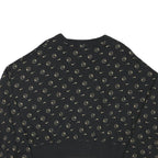 NIKE Womens Black Crew Neck S Sweatshirt All Over Print Cotton Blend