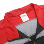 ADIDAS Mens Black & Red Track Jacket L Polyester Zip Athletic Sportswear