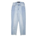 HOLLISTER Womens Jeans Blue Relaxed Straight Denim Light W24 L24 Frayed Hem