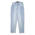 HOLLISTER Womens Jeans Blue Relaxed Straight Denim Light W24 L24 Frayed Hem