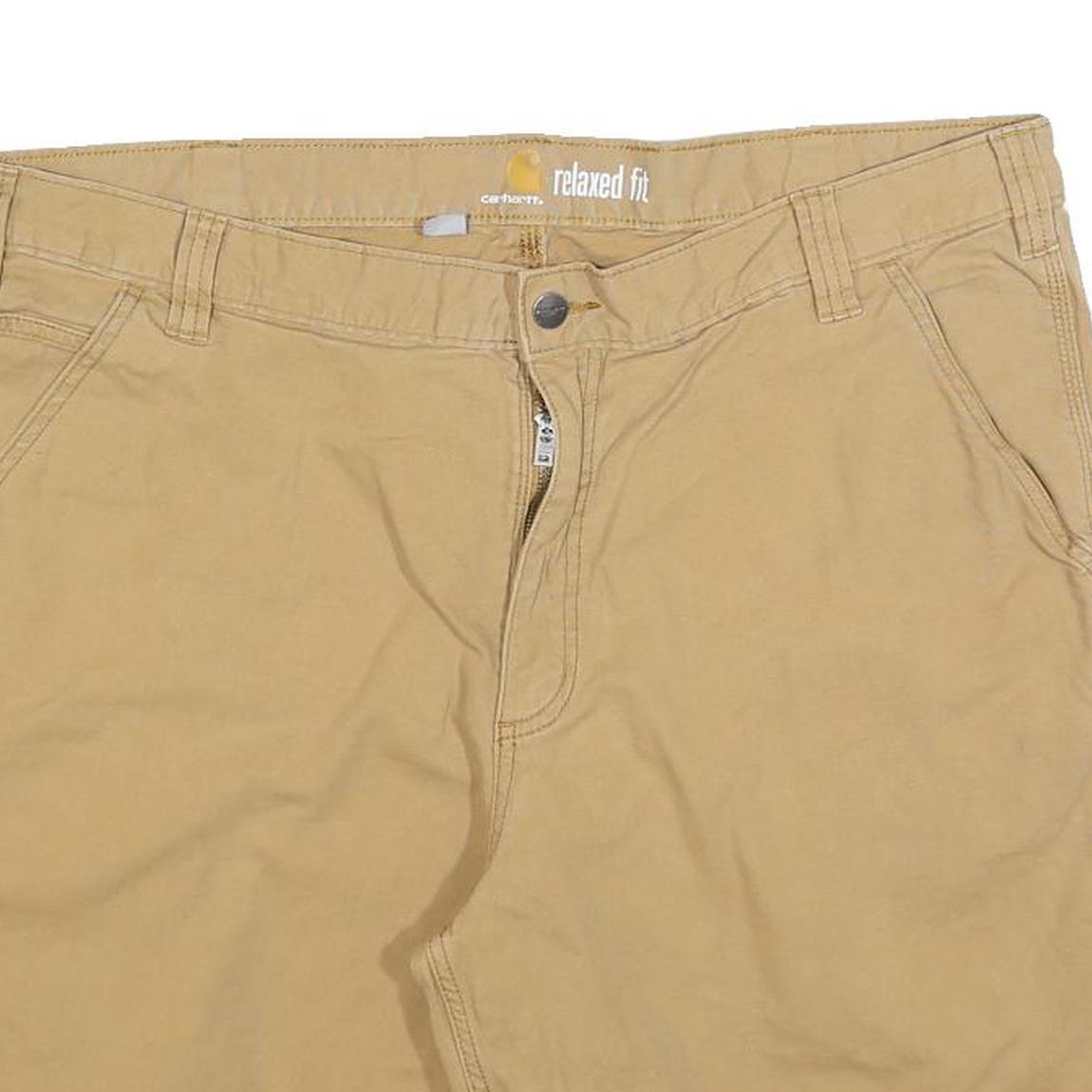 CARHARTT Mens Shorts Beige Relaxed Fit Cotton Blend 2XL W42 Casual Workwear
