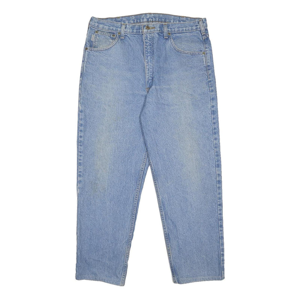 CARHARTT Mens Jeans Blue Regular Straight Denim Light W36 L27 Classic Fit