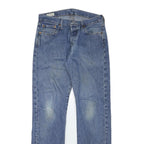 LEVI'S 501 Mens Jeans Blue Regular Straight Denim Medium W29 L30 Button Closure