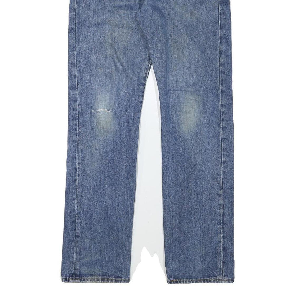 LEVI'S 501 Mens Jeans Blue Regular Straight Denim Medium W29 L30 Button Closure