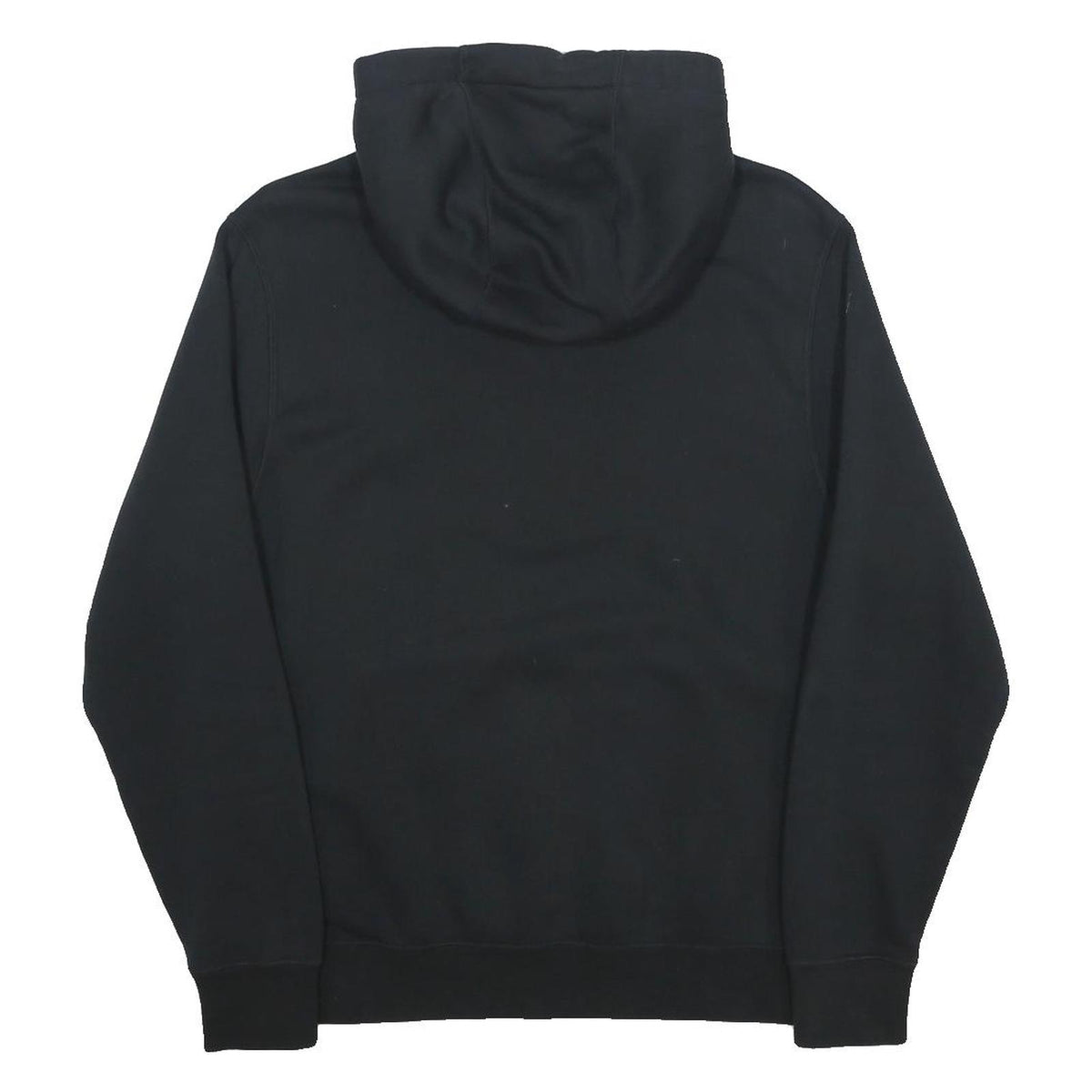 NIKE Mens Black Cotton Blend Hoodie S Novelty Print Pullover Casual