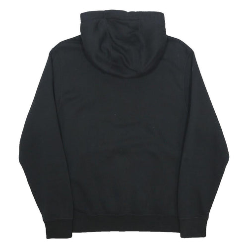 NIKE Mens Black Cotton Blend Hoodie S Novelty Print Pullover Casual