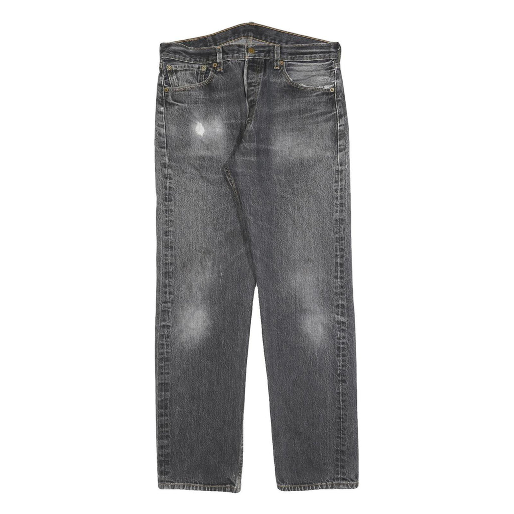 LEVI'S 501XX Mens Jeans Black Regular Straight Denim Medium W34 L32 Classic Fit