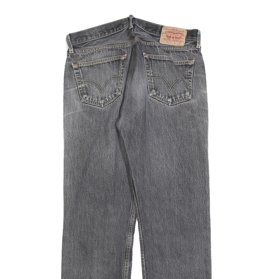 LEVI'S 501XX Mens Jeans Black Regular Straight Denim Medium W34 L32 Classic Fit