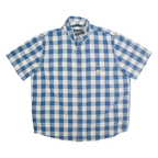 CARHARTT Mens Blue & White Check Shirt XL Loose Fit Casual Workwear
