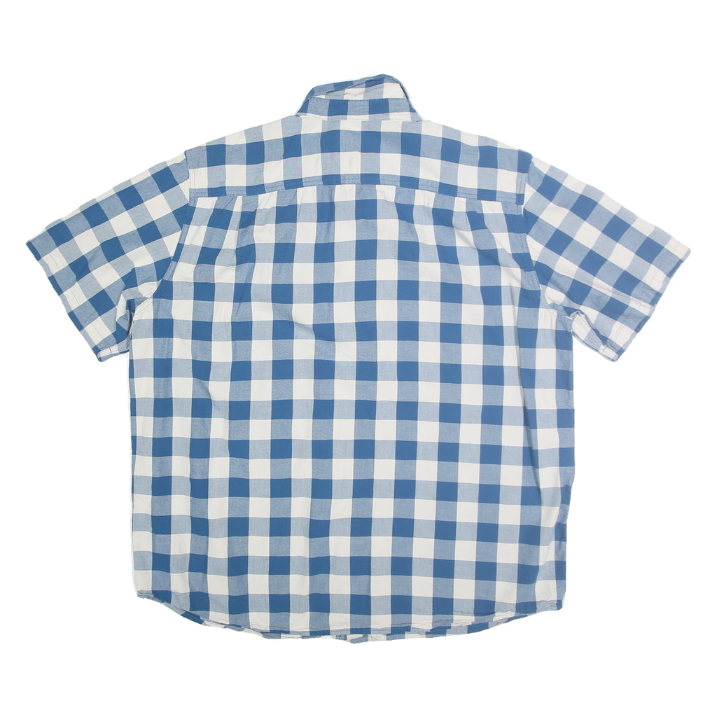CARHARTT Mens Blue & White Check Shirt XL Loose Fit Casual Workwear