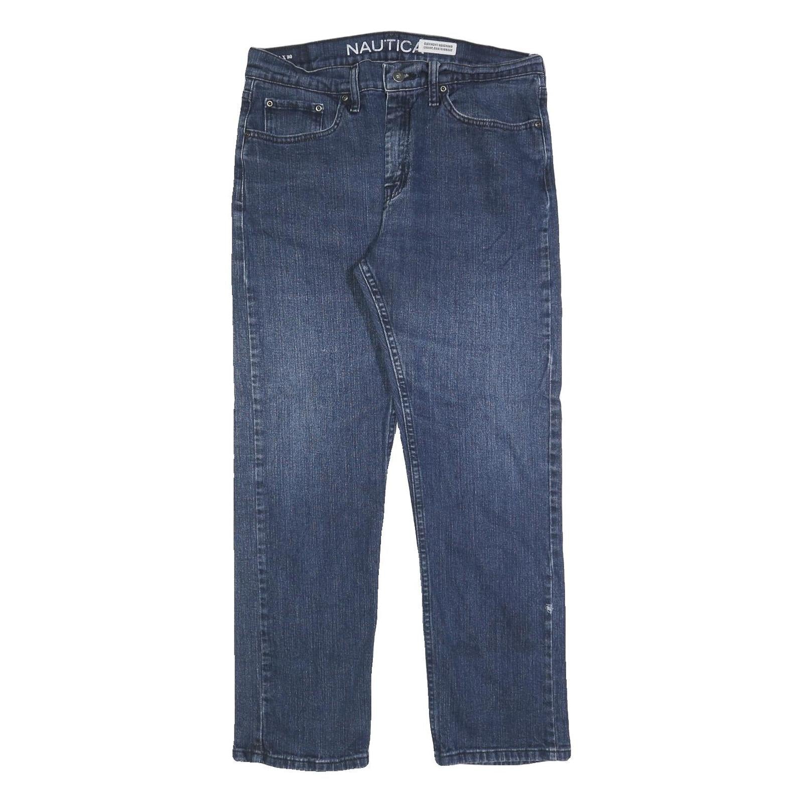 NAUTICA Mens Jeans Blue Regular Straight Denim Medium W32 L30 Casual Stylish