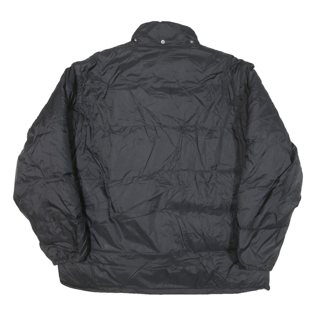 ADIDAS Mens Black Bomber Jacket 2XL Polyester Blend Plain Zip Closure Casual