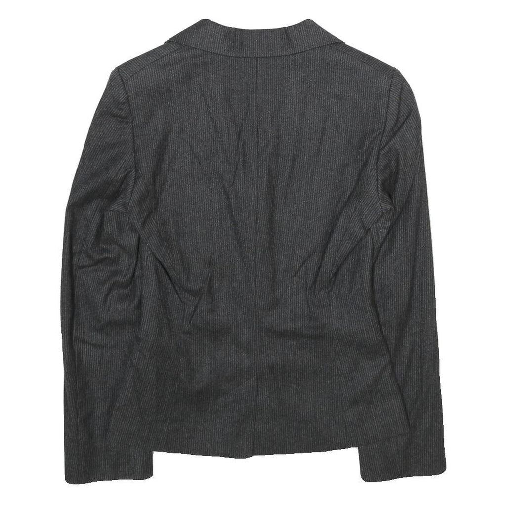 BOSS HUGO BOSS Womens Grey Wool Blend Blazer Jacket UK 4 Tailored Plain Button