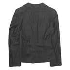 BOSS HUGO BOSS Womens Grey Wool Blend Blazer Jacket UK 4 Tailored Plain Button