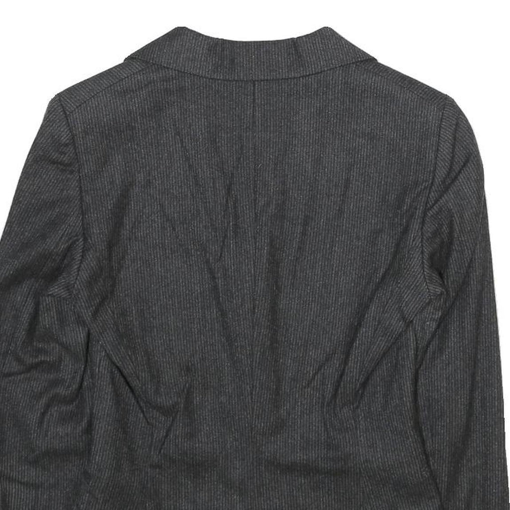 BOSS HUGO BOSS Womens Grey Wool Blend Blazer Jacket UK 4 Tailored Plain Button