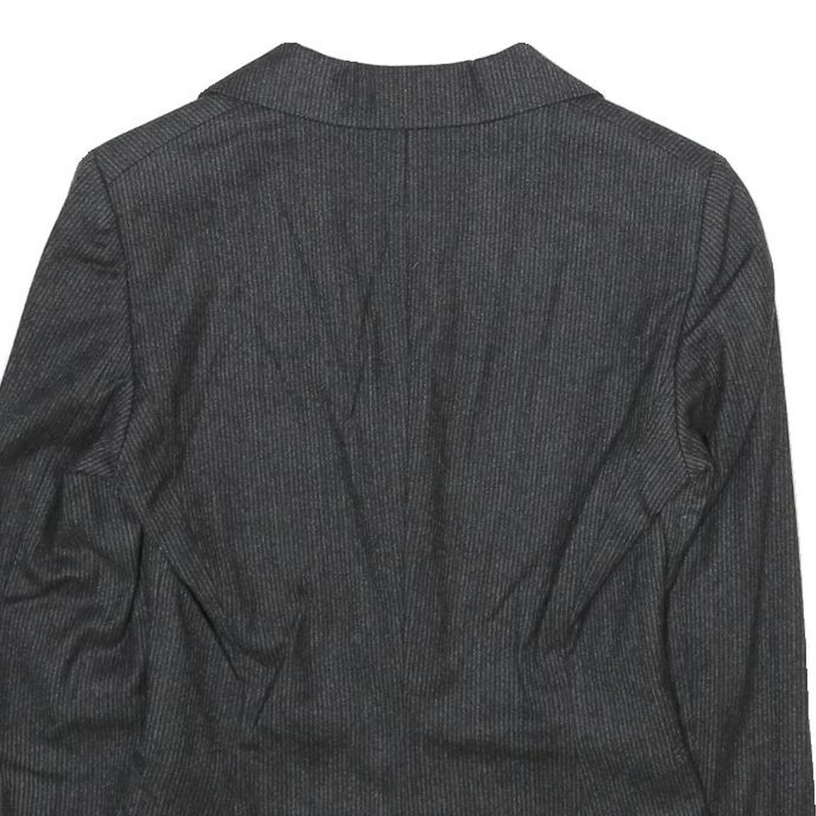 BOSS HUGO BOSS Womens Grey Wool Blend Blazer Jacket UK 4 Tailored Plain Button