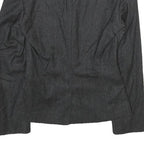BOSS HUGO BOSS Womens Grey Wool Blend Blazer Jacket UK 4 Tailored Plain Button