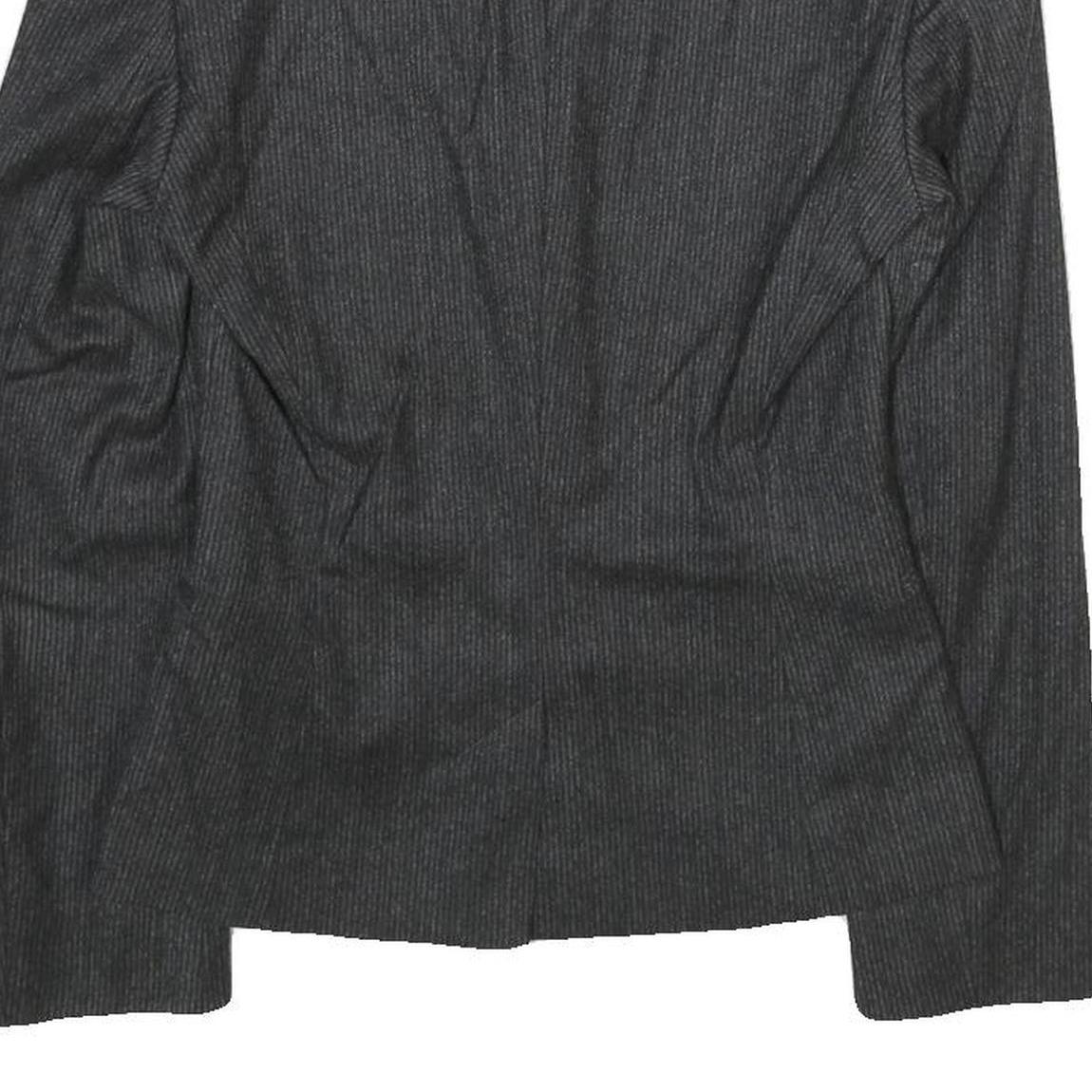 BOSS HUGO BOSS Womens Grey Wool Blend Blazer Jacket UK 4 Tailored Plain Button