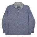 WEIRD FISH Mens Blue Polyester Blend Patterned Jumper Half Zip Waffle Knit 2XL