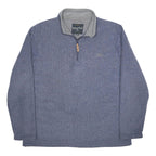 WEIRD FISH Mens Blue Polyester Blend Patterned Jumper Half Zip Waffle Knit 2XL