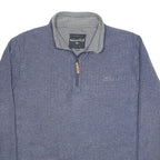 WEIRD FISH Mens Blue Polyester Blend Patterned Jumper Half Zip Waffle Knit 2XL