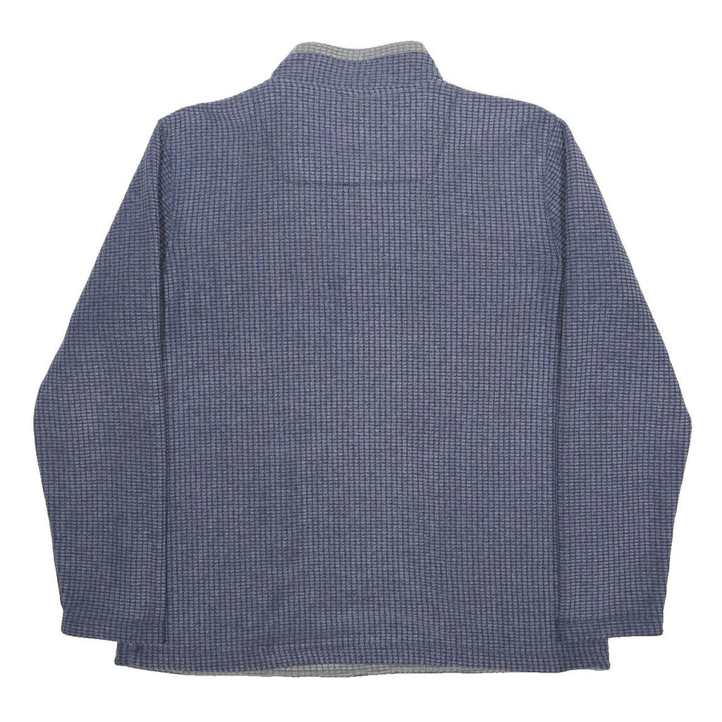 WEIRD FISH Mens Blue Polyester Blend Patterned Jumper Half Zip Waffle Knit 2XL
