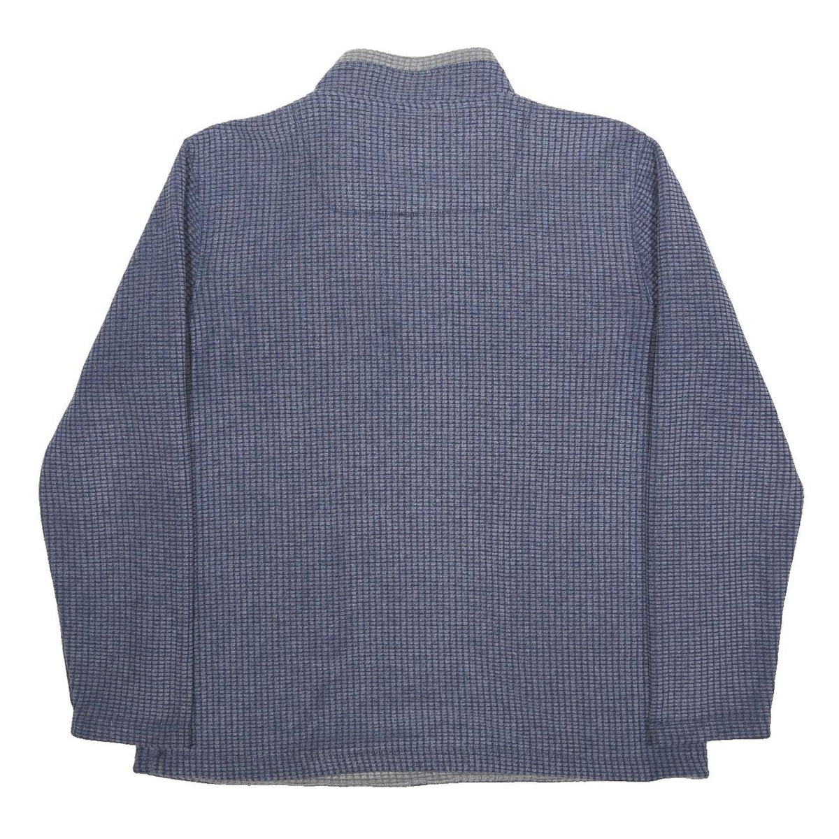 WEIRD FISH Mens Blue Polyester Blend Patterned Jumper Half Zip Waffle Knit 2XL