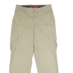 DICKIES Mens Regular Fit Beige Cargo Cotton Blend Trousers W30 L30 Zip Pocket