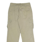 DICKIES Mens Regular Fit Beige Cargo Cotton Blend Trousers W30 L30 Zip Pocket