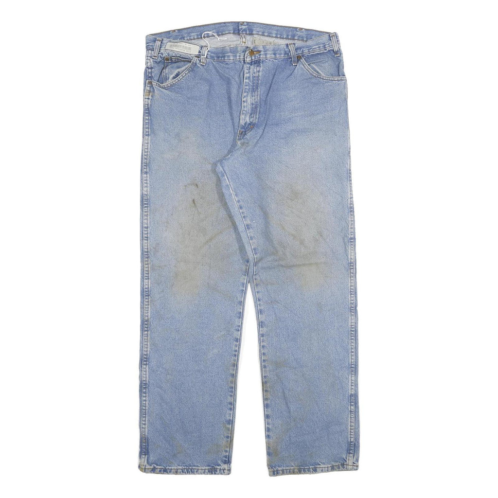 DICKIES Mens Jeans Blue Regular Straight Denim Light W36 L32 Classic Fit