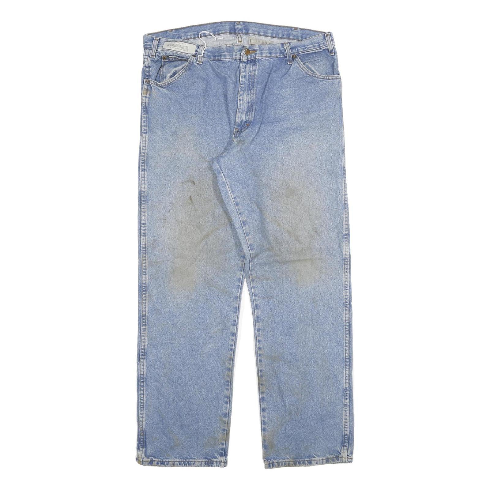 DICKIES Mens Jeans Blue Regular Straight Denim Light W36 L32 Classic Fit