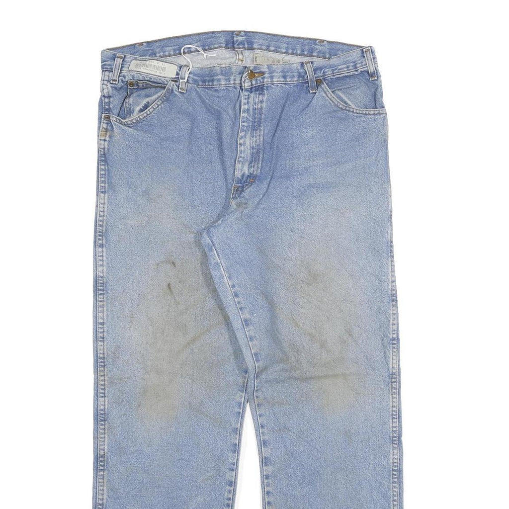 DICKIES Mens Jeans Blue Regular Straight Denim Light W36 L32 Classic Fit