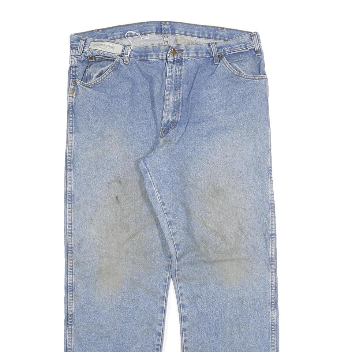 DICKIES Mens Jeans Blue Regular Straight Denim Light W36 L32 Classic Fit