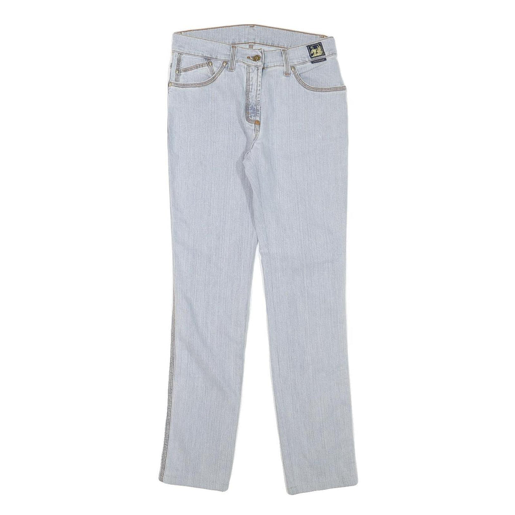 CAPPOPERA Womens Slim Blue Denim Slim Jeans W26 L28 Side Stitch Detail