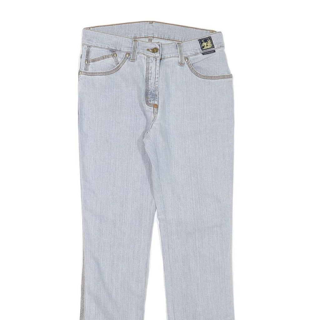 CAPPOPERA Womens Slim Blue Denim Slim Jeans W26 L28 Side Stitch Detail