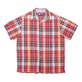 CHAPS Mens Red & Yellow Check Shirt L Cotton Blend Casual Summer